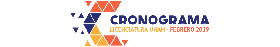 Cronograma Licenciatura UNAM Febrero 2019
